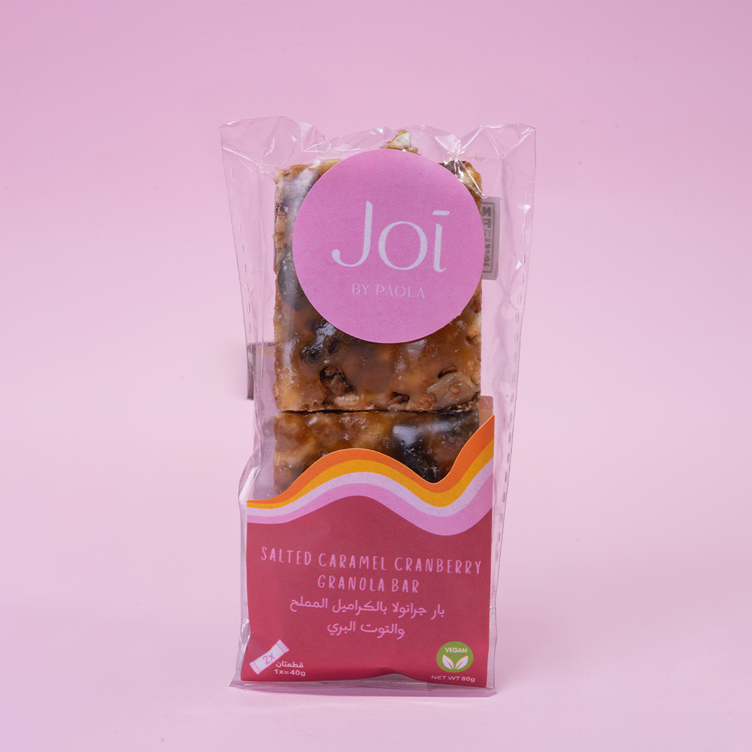 Salted Caramel Cranberry Granola Bar