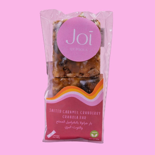 Salted Caramel Cranberry Granola Bar